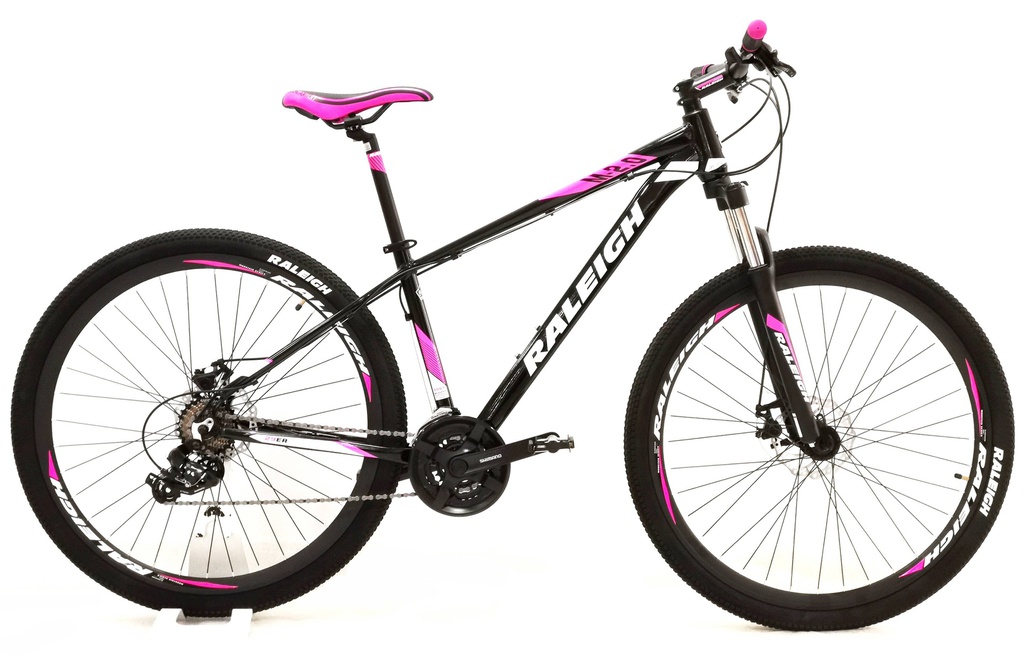 Bicicleta Raleigh 2.0 Dama R29 - 16.5" - Negro con Rosa y Blanco