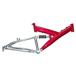 [12145] Cuadro Mtb 20" Full Susp. Tipo "Y" 2 Colores-Caños Curvos-Vainas Traseras T/"S"