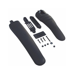 [17660] Guardabarro Mtb Playera Plastico para Agarre al Caño Porta Asiento - Negro - Par